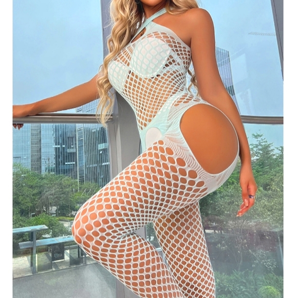 Blue Powder Seduction Bodystocking - Picture 2 of 3